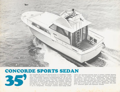 Concorde 35 Sports Sedan Specification Brochure