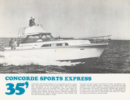 Concorde 35 Sports Express Specification Brochure