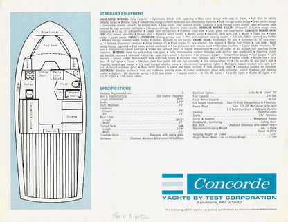 Concorde 35 Sports Express Specification Brochure