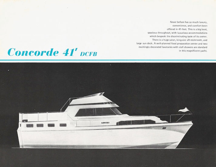 Concorde 41 DCFB Specification Brochure