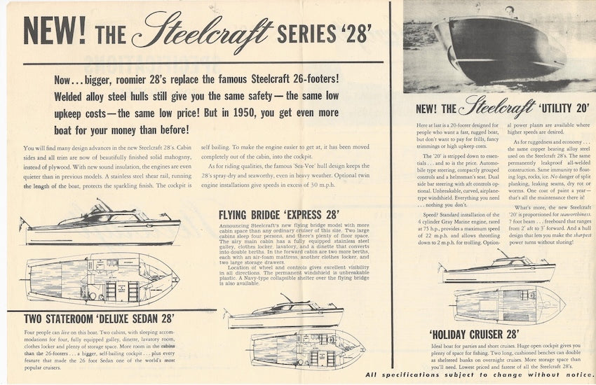 Churchward 1950 Steelcraft Brochure