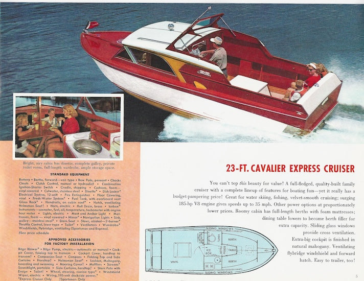 Chris Craft 1960 Cavalier Brochure