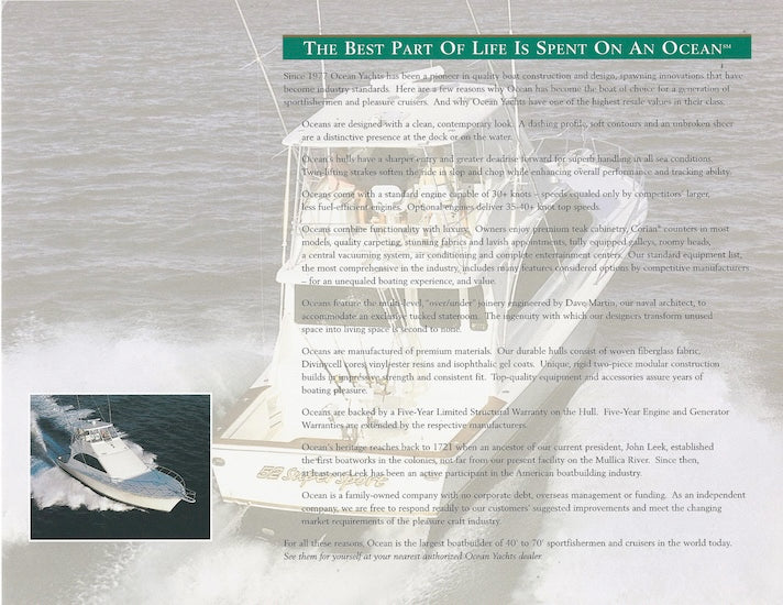 Ocean 52 Super Sport Brochure