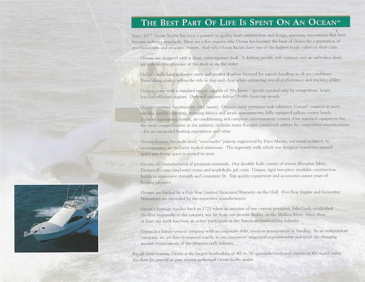 Ocean 56 Super Sport Brochure