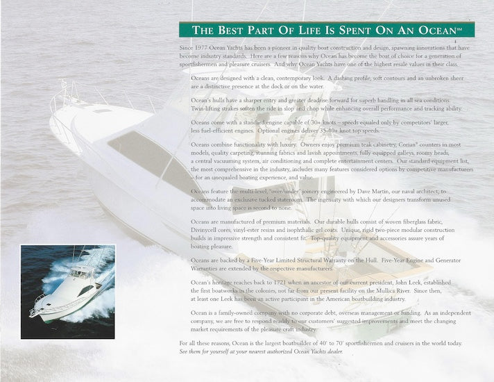 Ocean 60 Super Sport Brochure