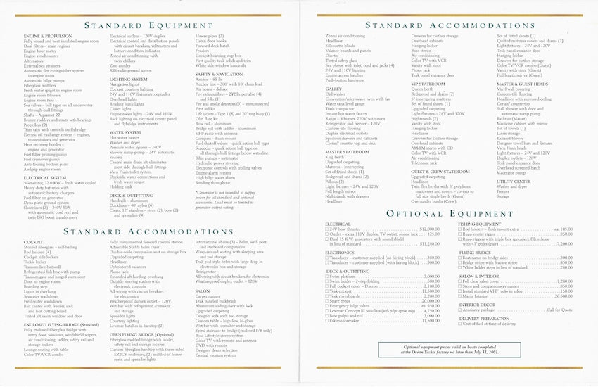 Ocean 70 Super Sport Brochure