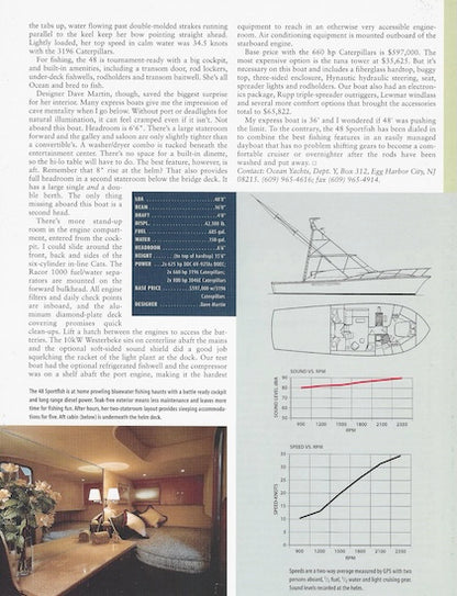 Ocean 48 Sport Fish Yachting Magazine Reprint Brochure
