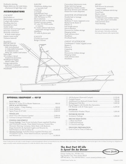 Ocean 40 Sport Fish Brochure