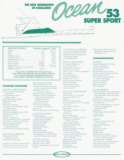 Ocean 53 Super Sport Brochure