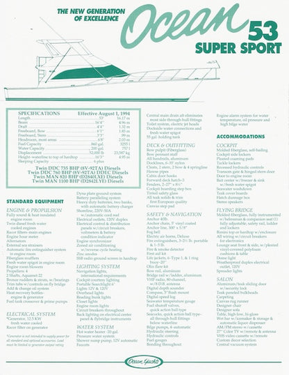 Ocean 53 Super Sport Brochure
