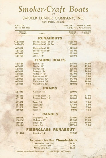 Smoker Craft 1966 Brochure