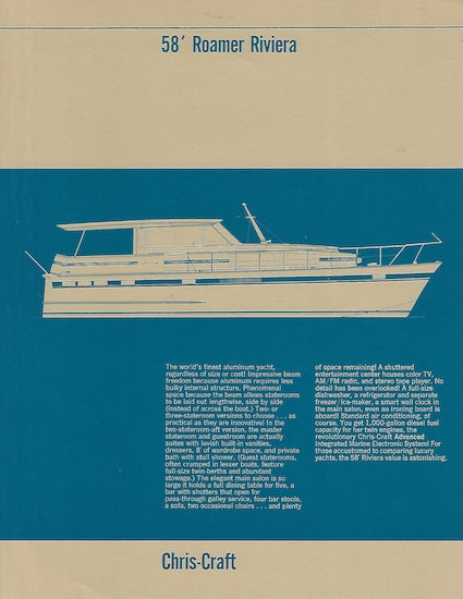 Chris Craft Roamer 58 Riviera Specification Brochure