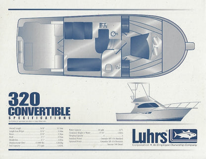 Luhrs 320 Convertible Specification Brochure