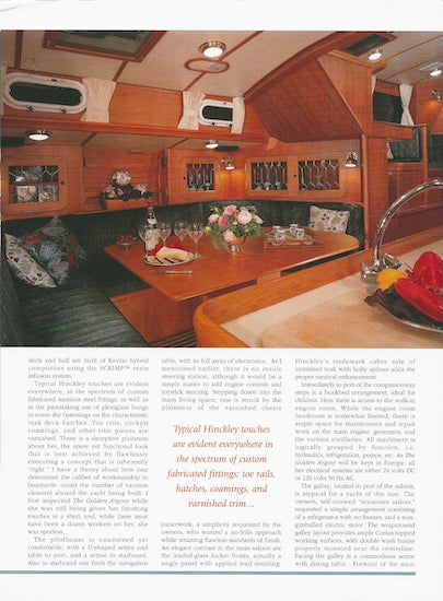 Hinckley Sou’wester 61 Boat International Magazine Reprint Brochure