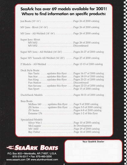 SeaArk 2001 Brochure