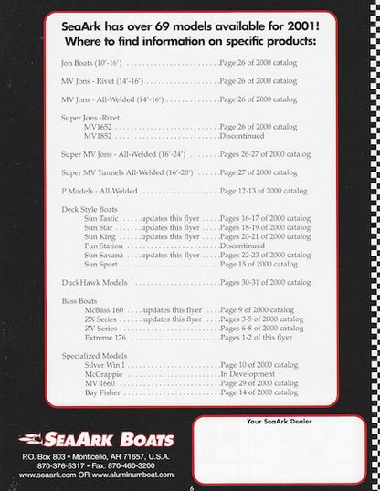 SeaArk 2001 Brochure