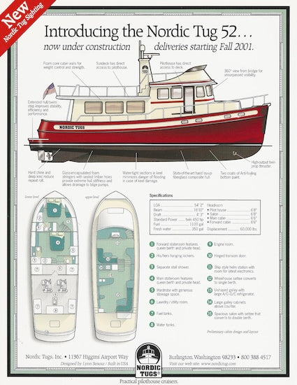 Nordic Tugs 52 Specification Brochure