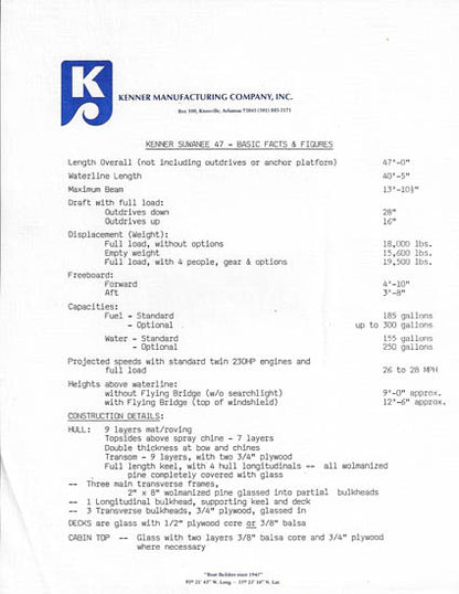 Kenner Suwanee 47 Brochure