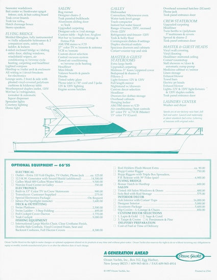 Ocean 66 Super Sport Brochure