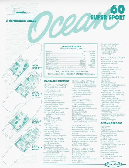 Ocean 60 Super Sport Brochure