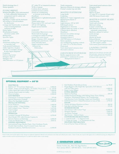 Ocean 60 Super Sport Brochure
