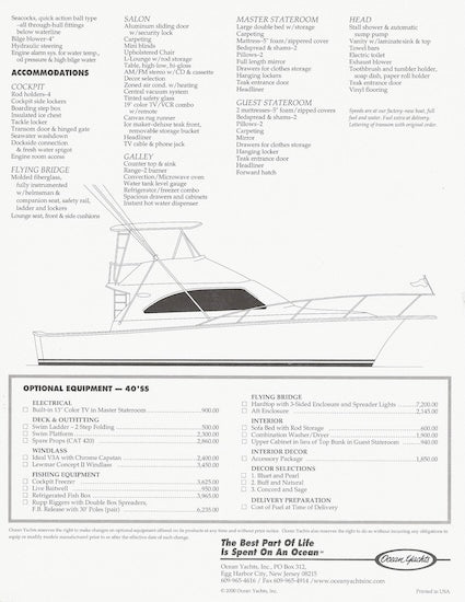 Ocean 40 Super Sport Brochure