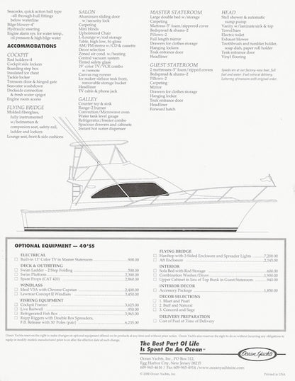 Ocean 40 Super Sport Brochure