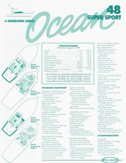 Ocean 48 Super Sport Specification Brochure