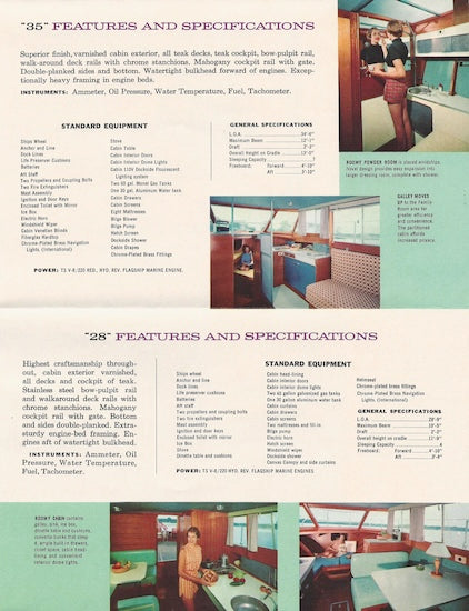 Owens Flagship 28 & 35 Deluxe Cruiser Brochure