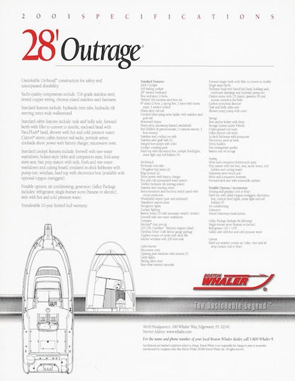 Boston Whaler Outrage 28 Brochure