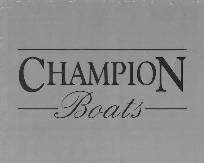 Champion 1980s Poster Brochure