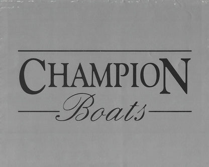 Champion 1980s Poster Brochure