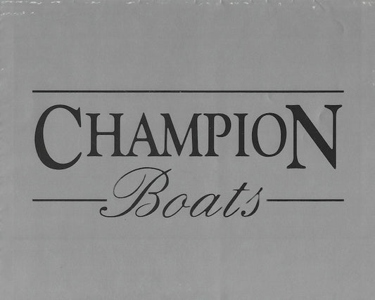 Champion 1980s Poster Brochure