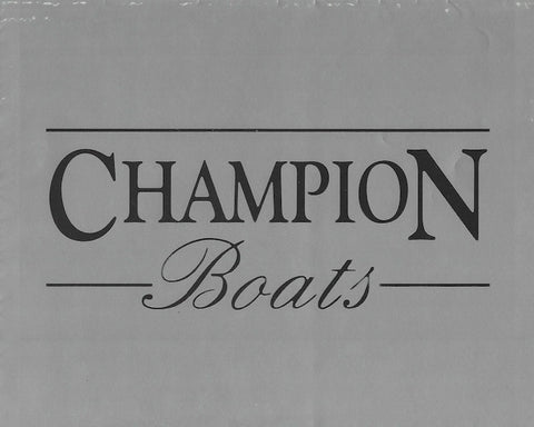 Champion 1980s Poster Brochure
