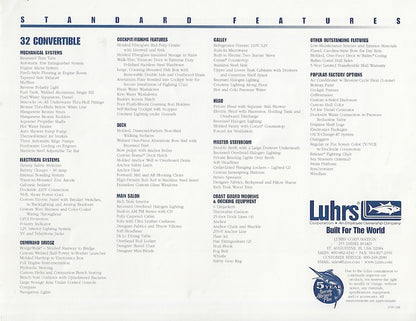 Luhrs 32 Convertible Brochure