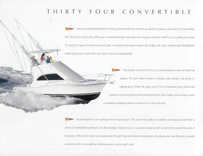 Luhrs 34 Convertible Brochure