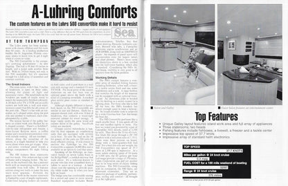 Luhrs 500 Convertible Magazine Reprint Brochure