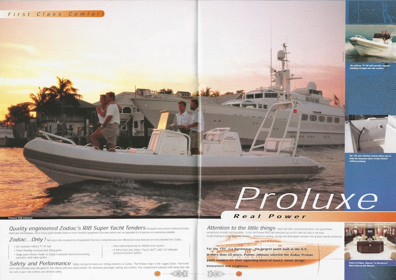 Zodiac 2001 Semi Rigid Brochure