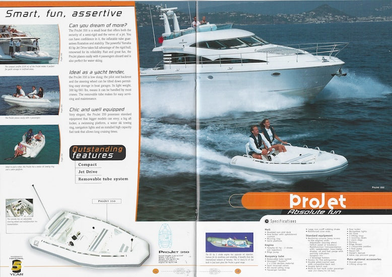Zodiac 2001 Semi Rigid Brochure