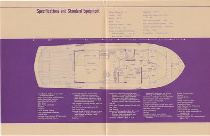 Chris Craft Commander 42 Sports Cruiser Specification Brochure