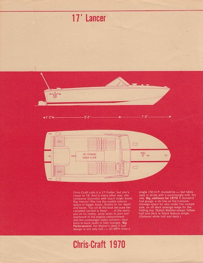 Chris Craft Lancer 17 Specification Brochure