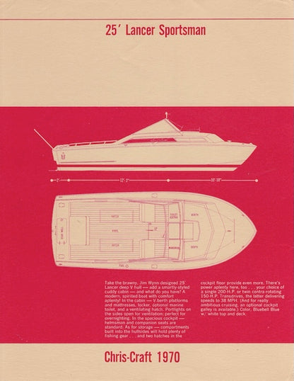 Chris Craft Lancer 25 Sportsman Specification Brochure