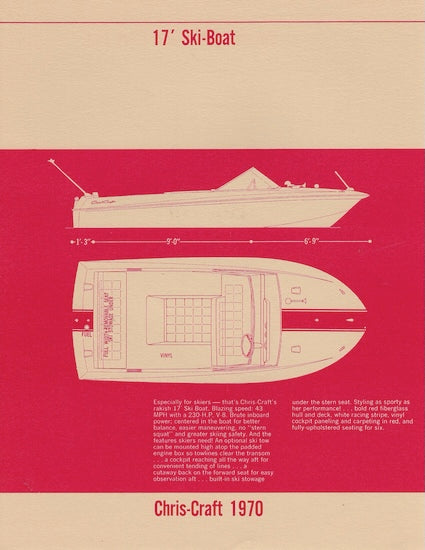 Chris Craft Ski Boat 17 Specification Brochure