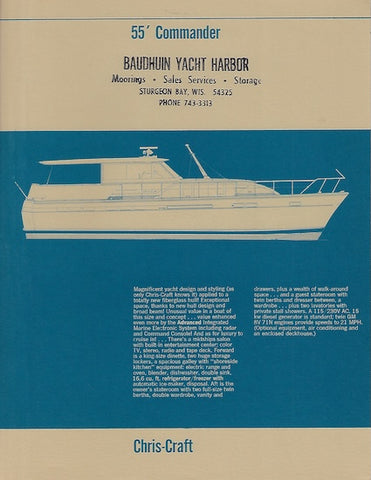 Chris Craft Commander 55 Specification Brochure