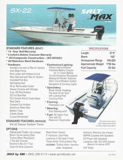 Salt Max SX-19 & SX-22 Brochure
