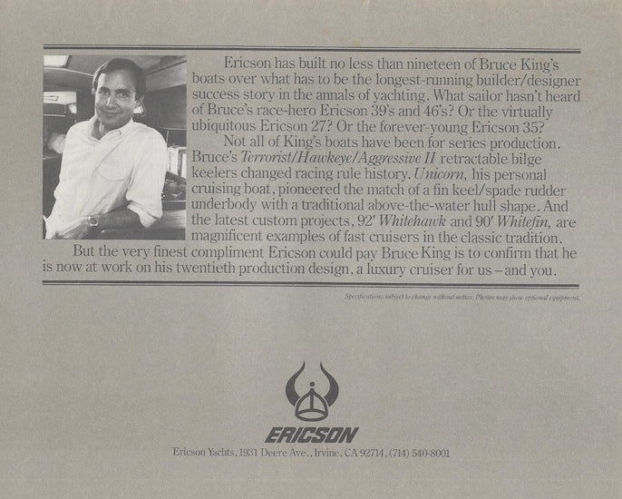 Ericson 38 Poster Brochure