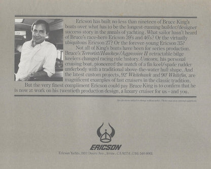 Ericson 38 Poster Brochure