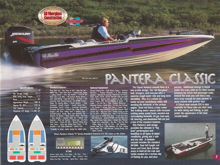 Bass Cat 2001 Brochure