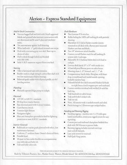 Alerion Express 28 Brochure