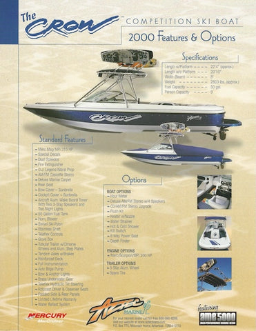 Aztec Crow Competition Ski Boat Specification Brochure